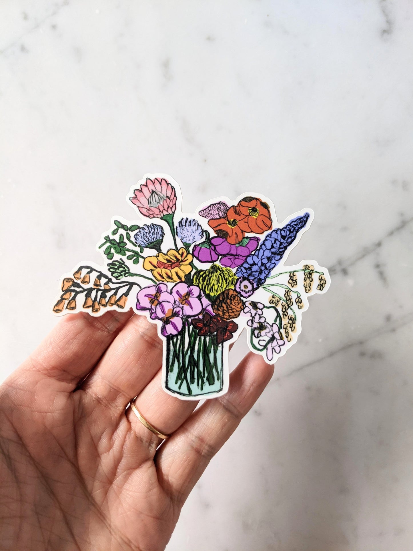 Bouquet in Water Sticker