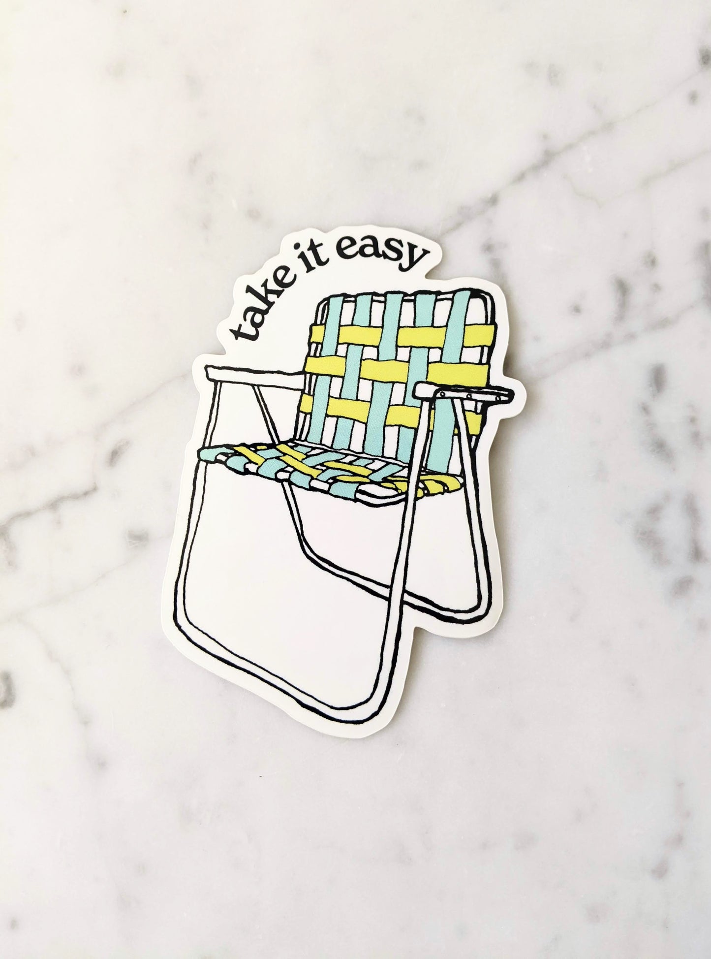 Take It Easy Beach Chair Sticker