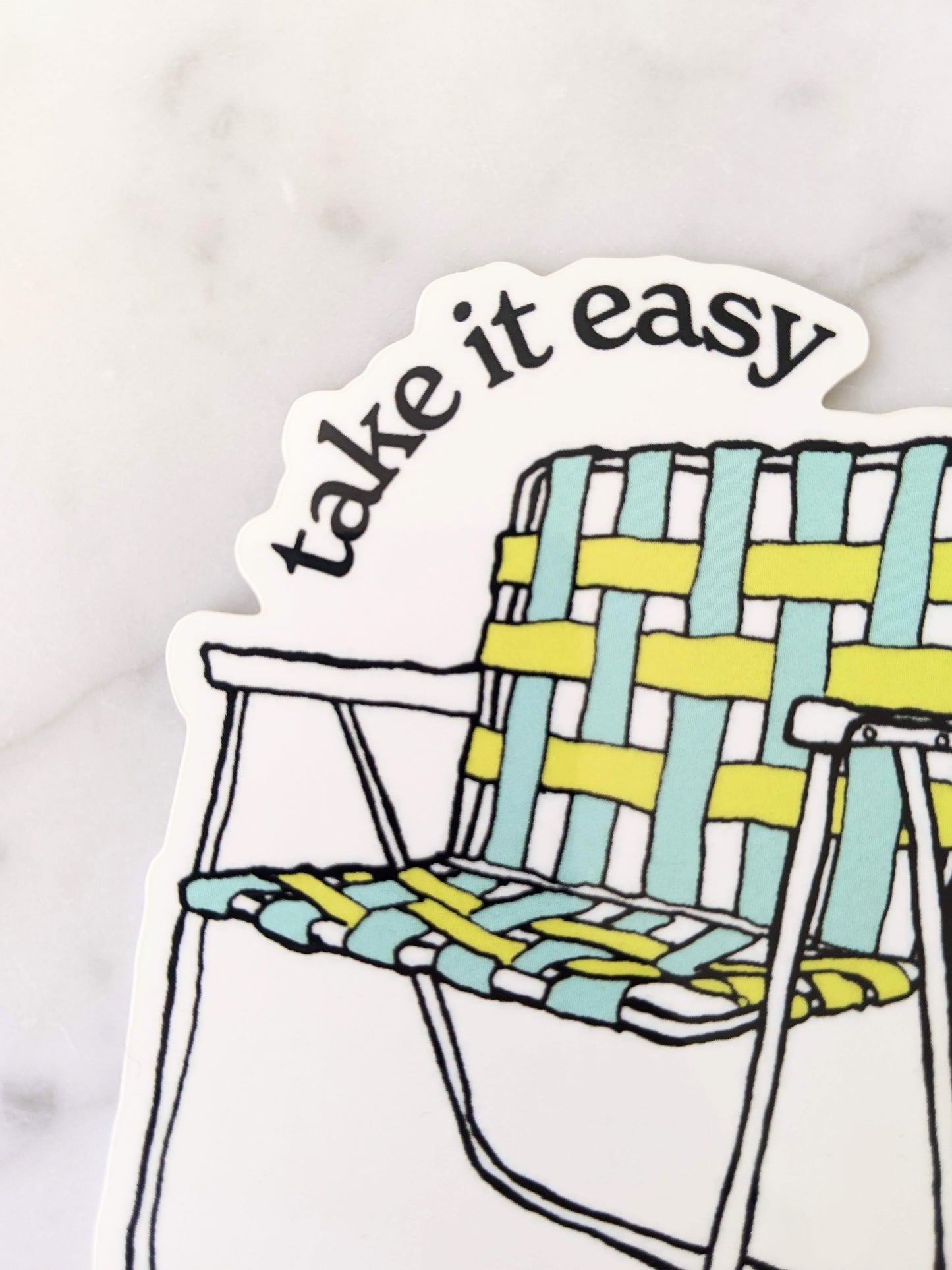 Take It Easy Beach Chair Sticker