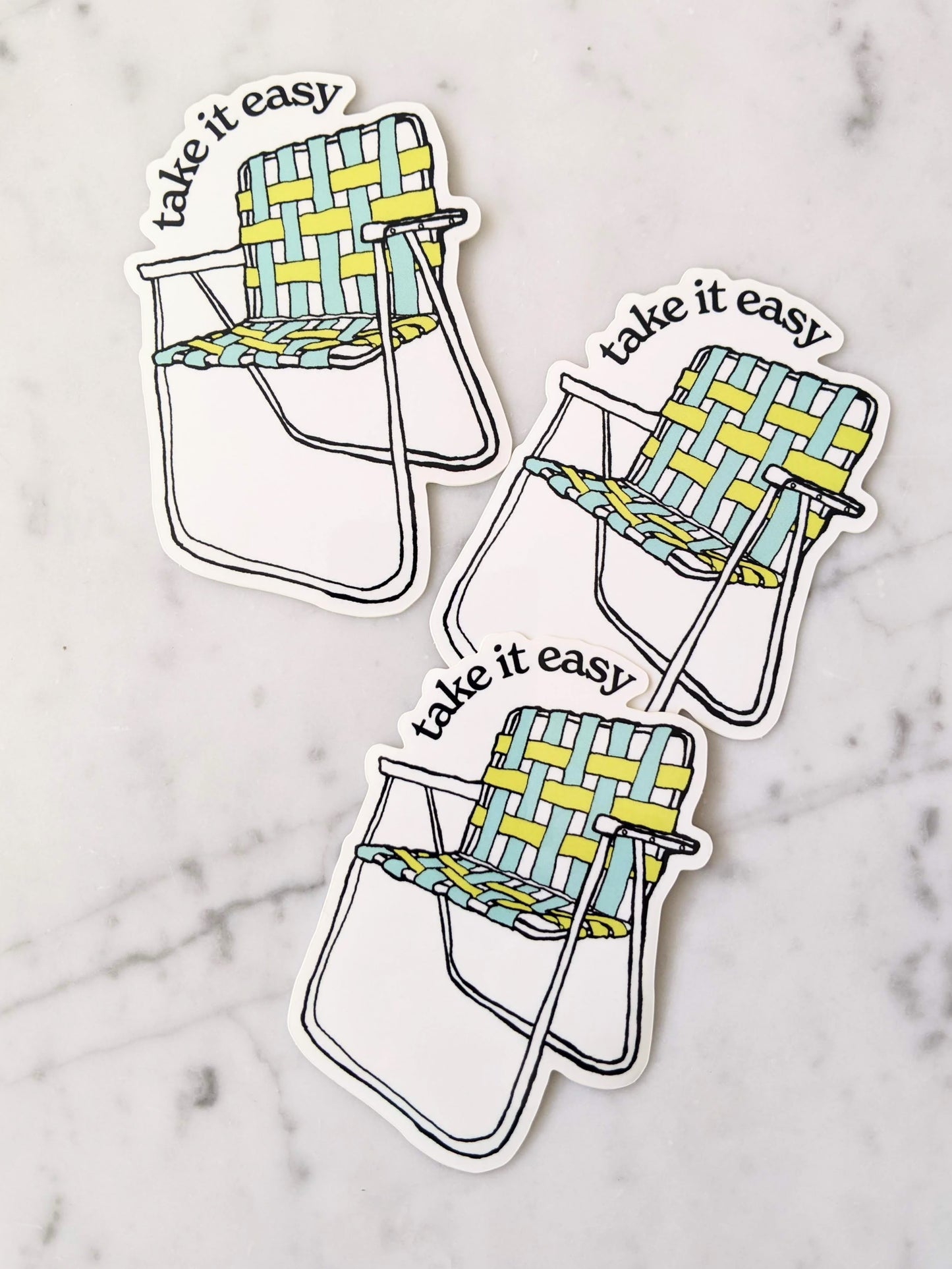 Take It Easy Beach Chair Sticker