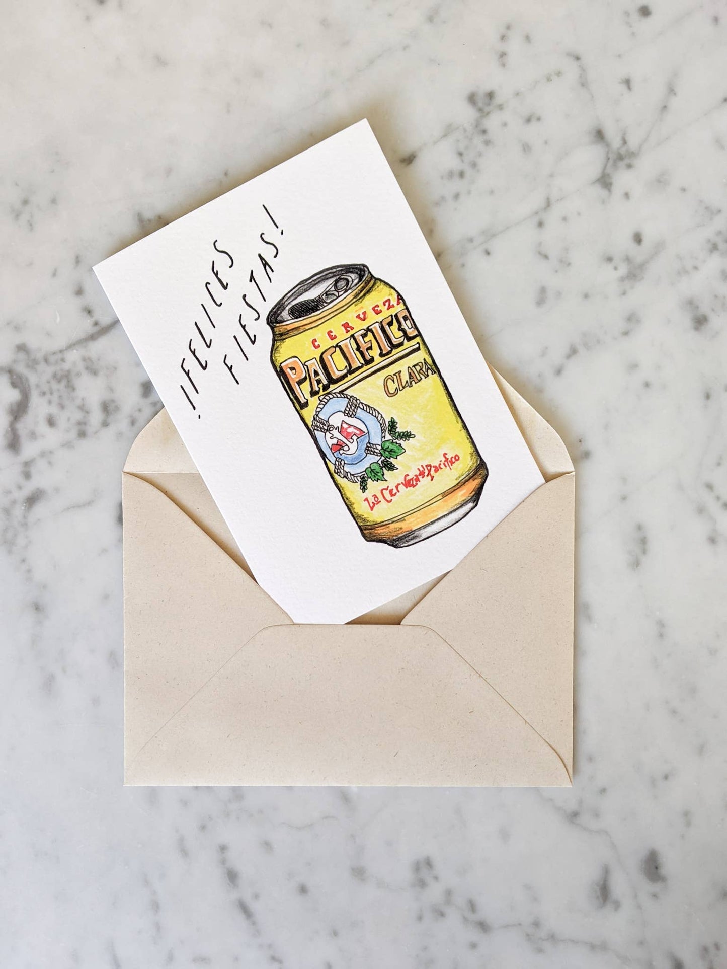 Felices Fiestas Beer Card