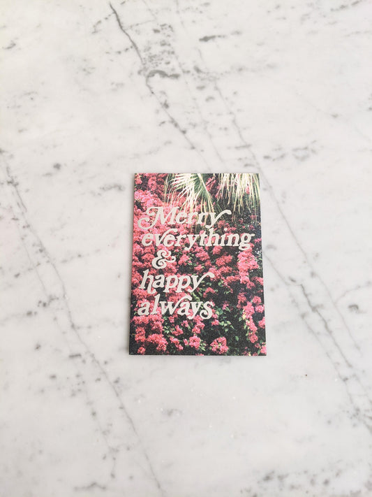 Merry Everything & Happy Always Card - Bougainvillea