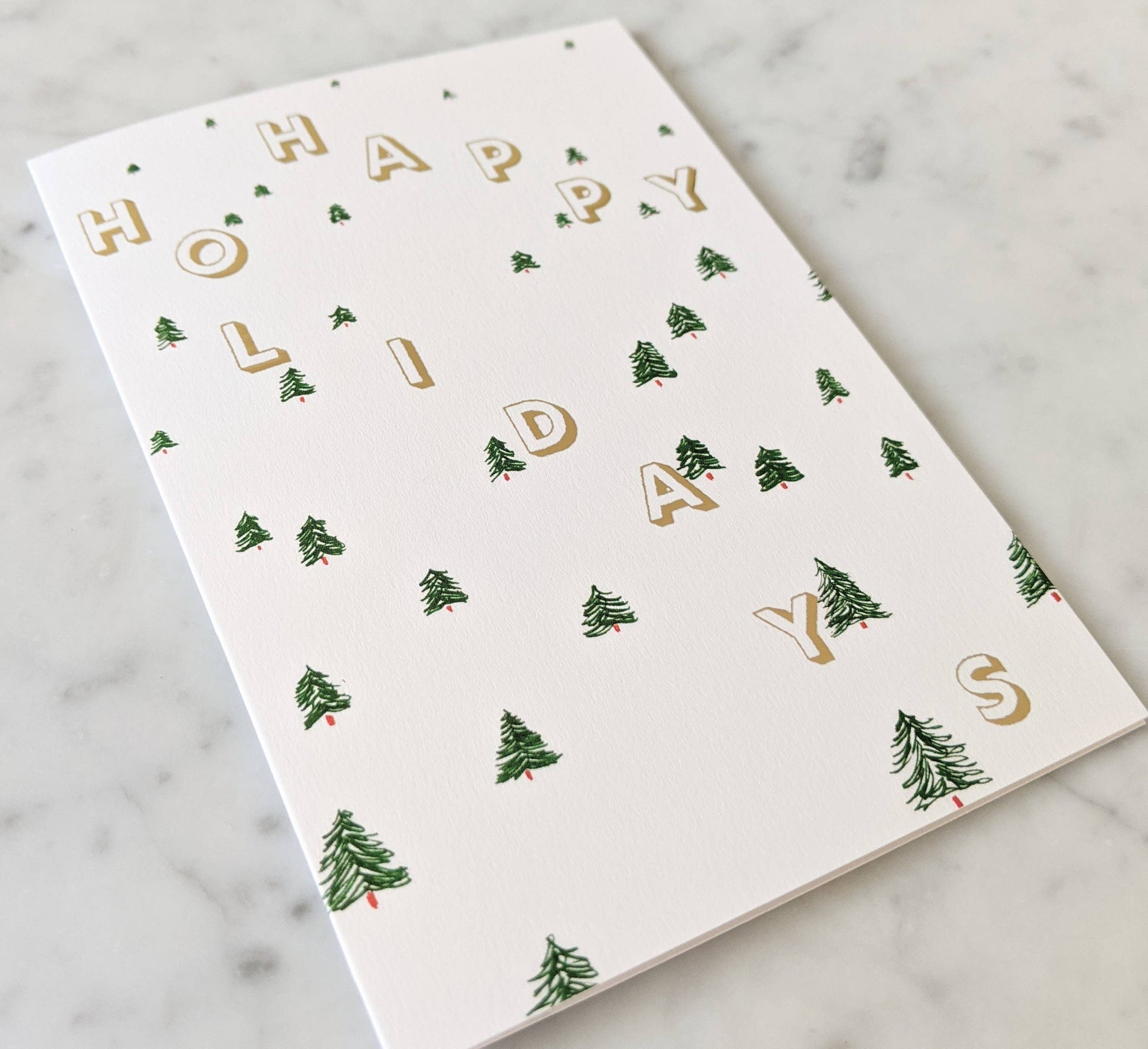 Happy Holiday Trees Card