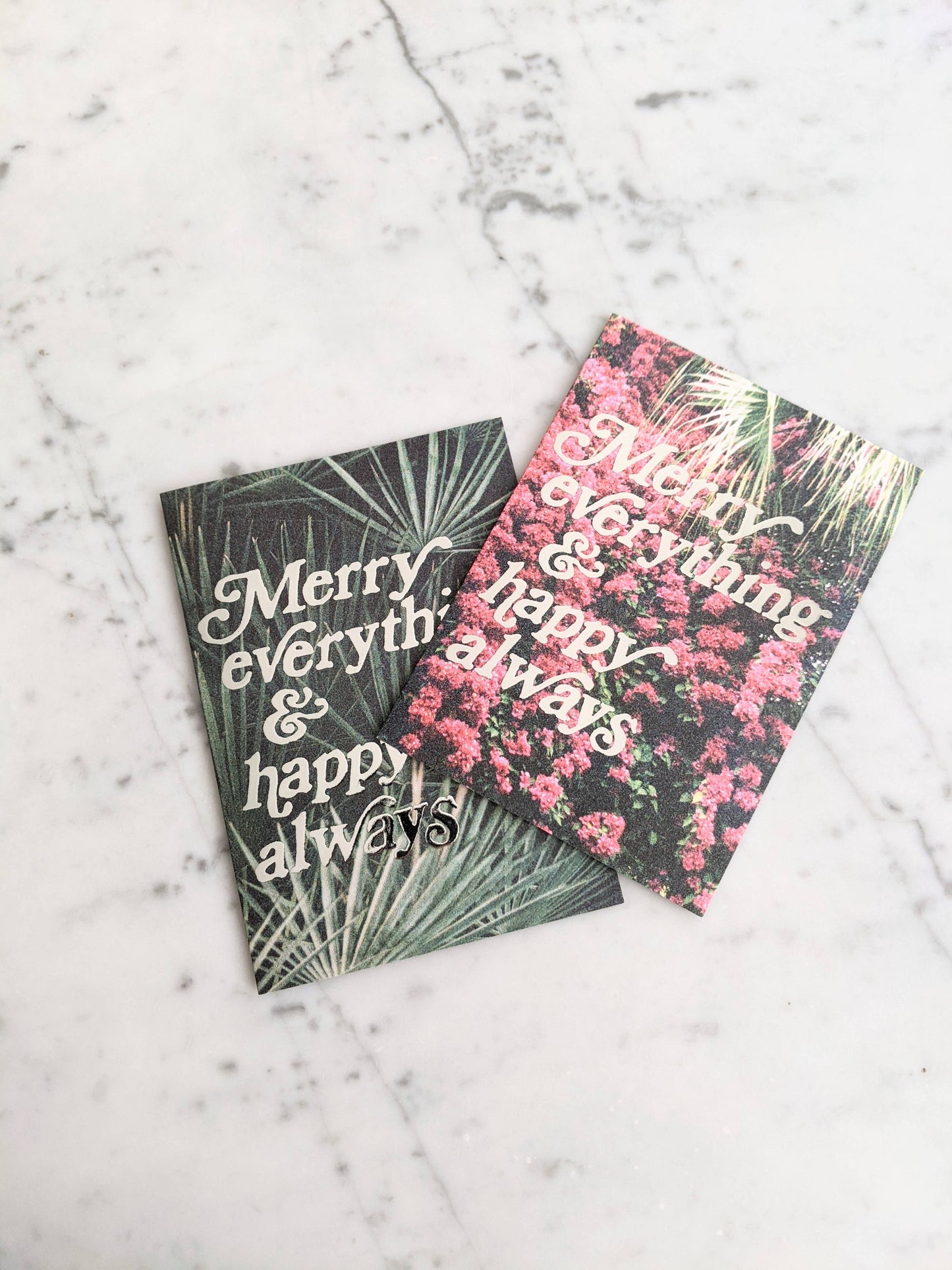 Merry Everything & Happy Always Card - Bougainvillea