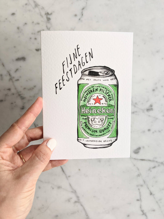 Fijne Feestdagen Beer Card