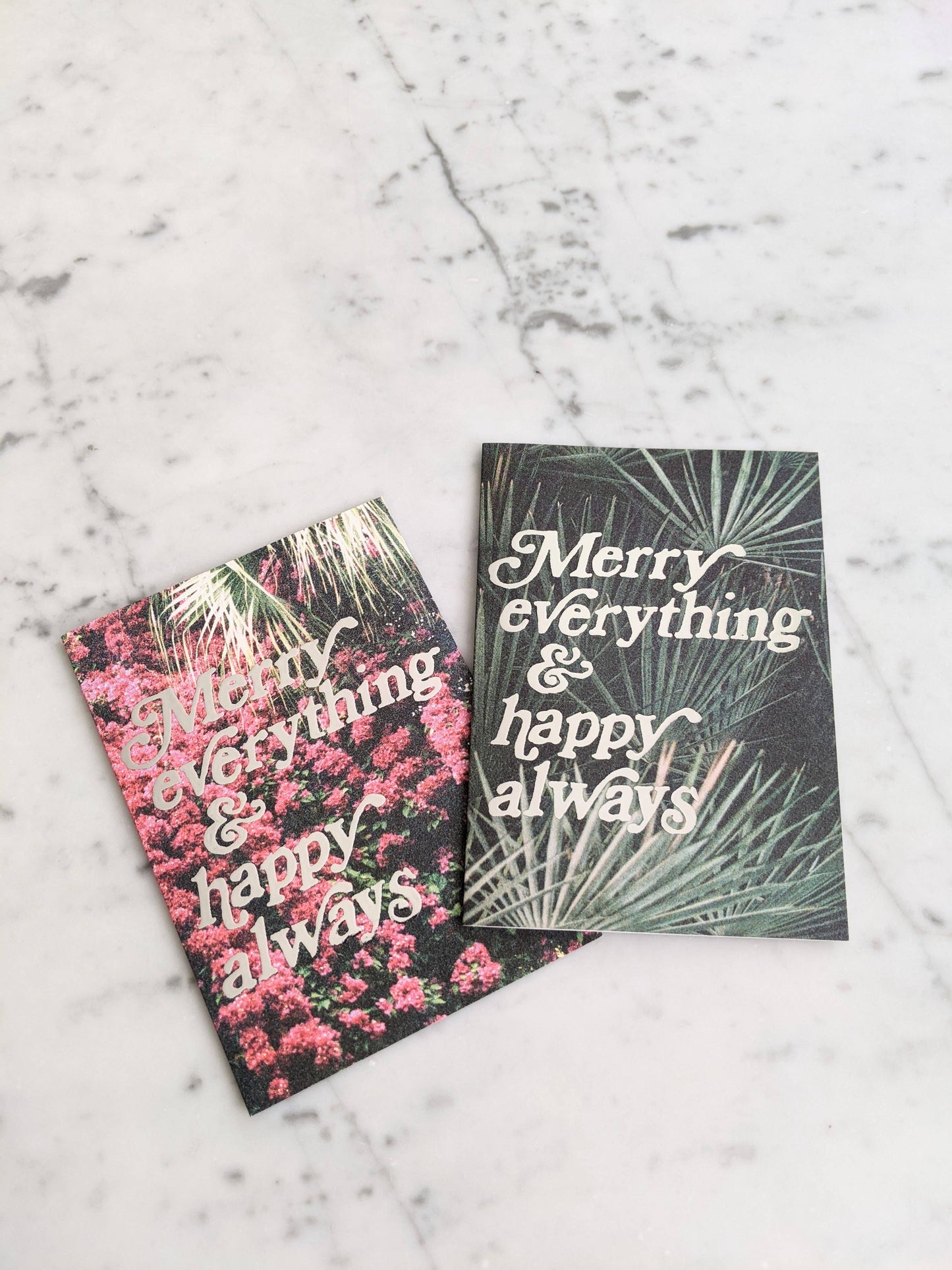 Merry Everything & Happy Always Card - Palms