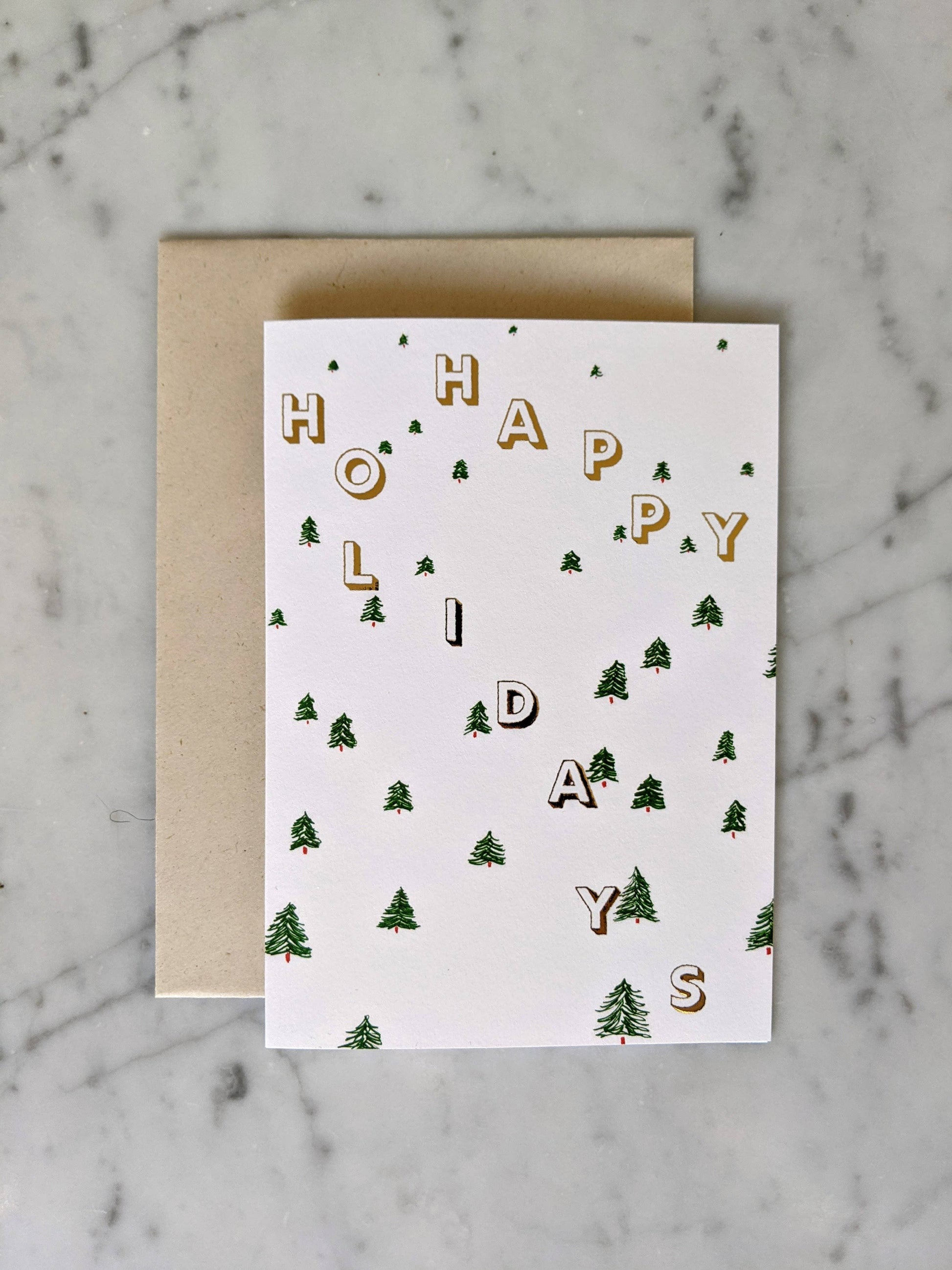 Happy Holiday Trees Card