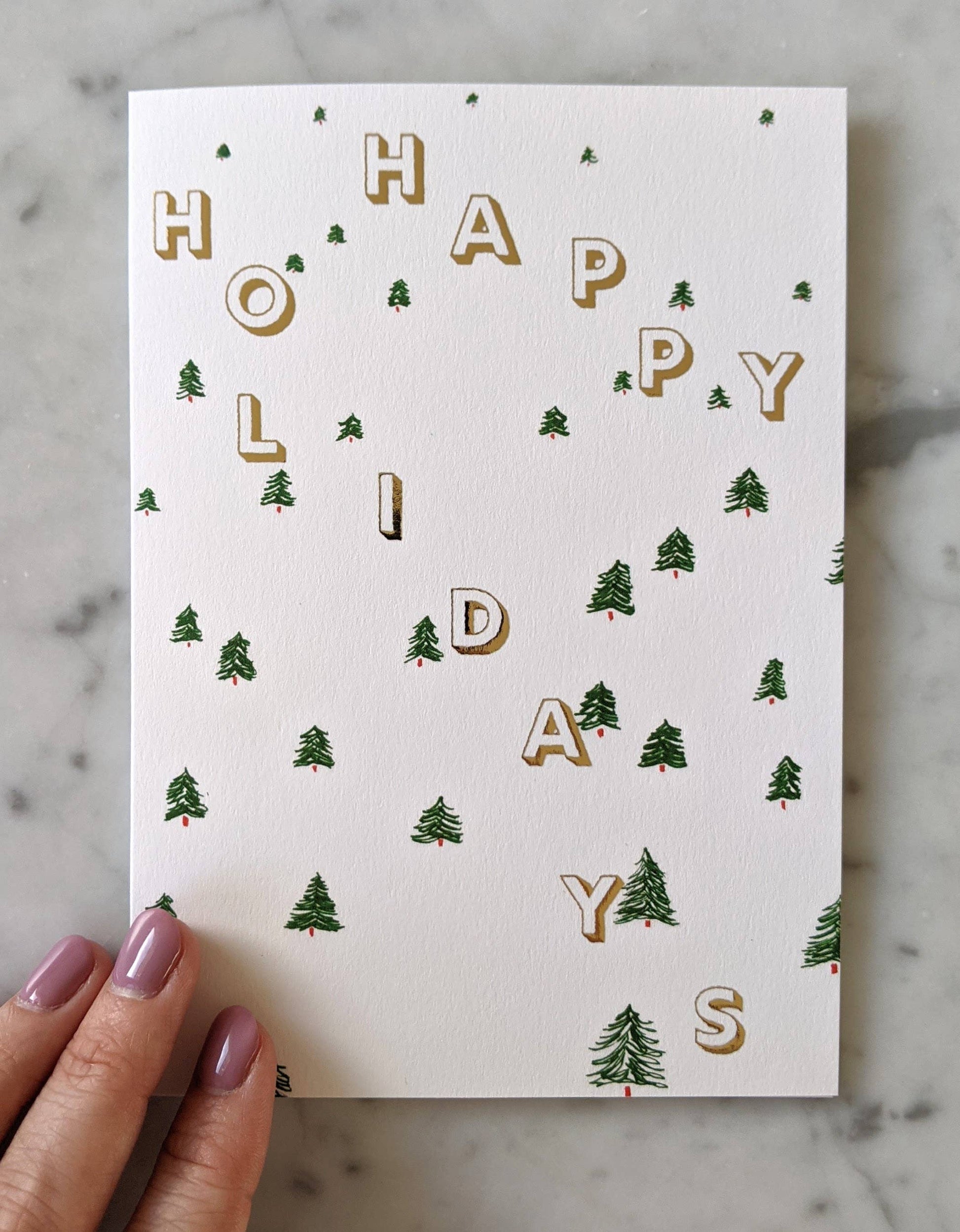 Happy Holiday Trees Card